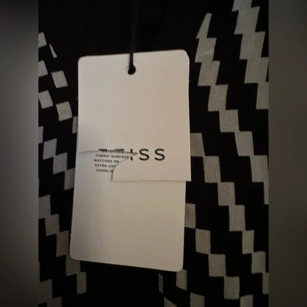 Reiss Tia Black and White Striped Mini Dress NWT - Picture 11 of 14